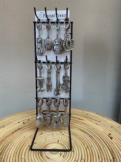 3D Chunky Keyring Stand with 48 keyrings